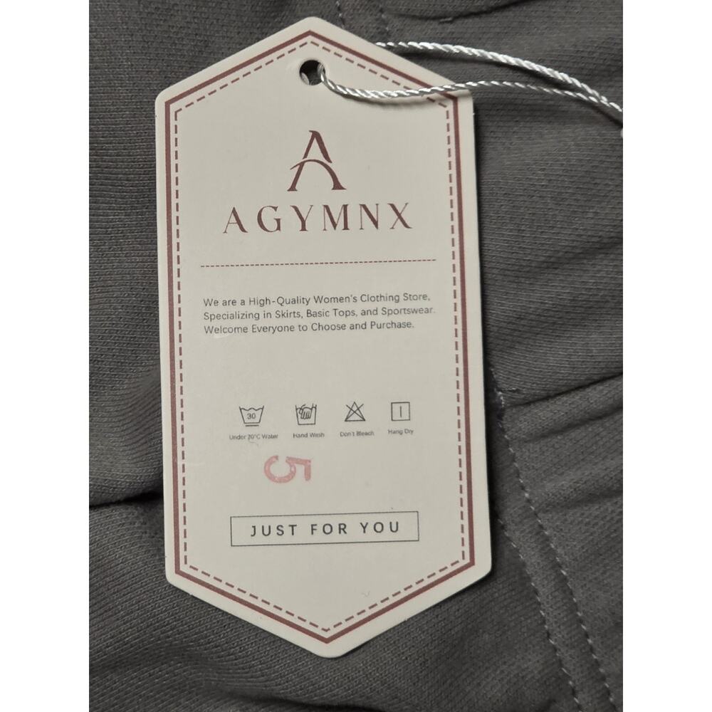 AGYMNX Grey Sweatpants Small NWT Wide Leg Lounge Yoga Athletic Pants Pockets S - Picture 6 of 7